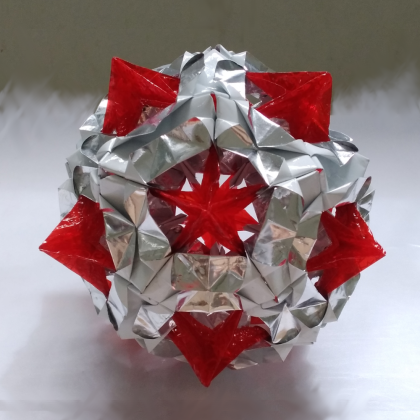 Red stars origami