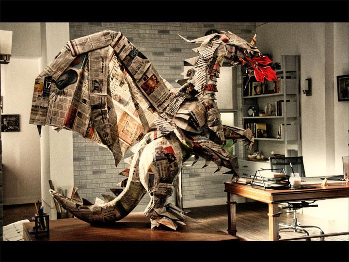 Origami Dragon for Dell by Himanshu Agrawal