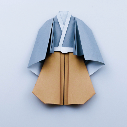 Origami Men's Kimono - Samurai Clothes