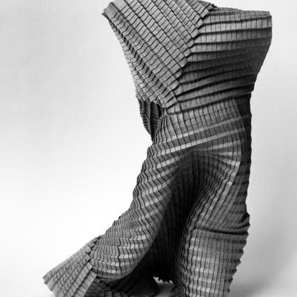 Untitled, 2013. Elephant hide paper. 45x25x20cm