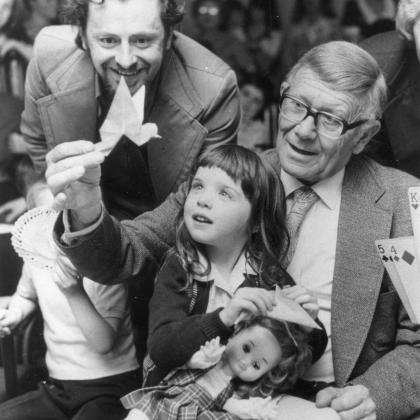 Robert Harbin early 1970s with fellow magician John Wade