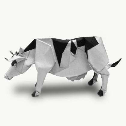 Origami cow