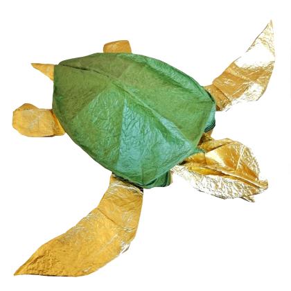 Sea Turtle 2.0, designed and folded by Francesco Massimo.