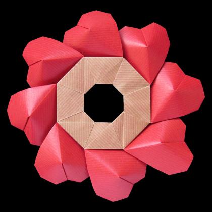 Origami: Ghirlanda di cuori by Francesco Guarnieri
