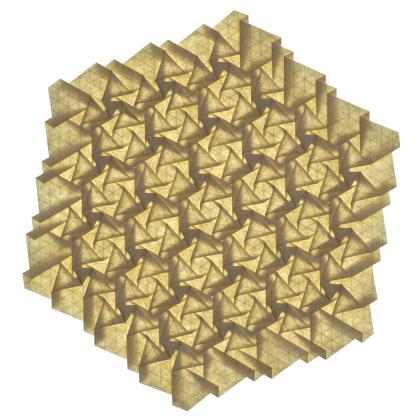 Emergent Hexagons, backlit