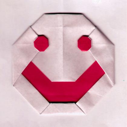 Mr Smiley - my origami motto is "Keep Folding, Keep Smiling"