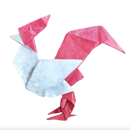 Rooster, designed and folded by Francesco Massimo