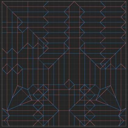 Crease pattern of Saber Fencer designed by Boice Wong