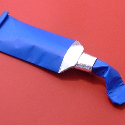 Paint tube, created by Guillaume Denis, folded by Gilad Aharoni