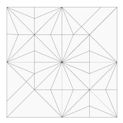 The crease pattern ideated