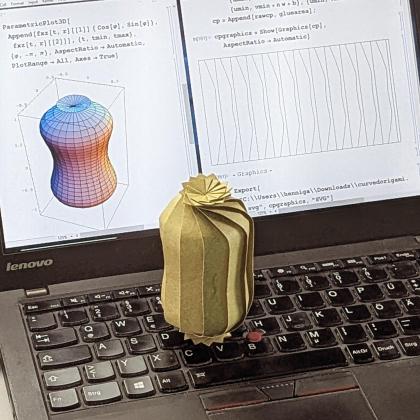 Curved origami