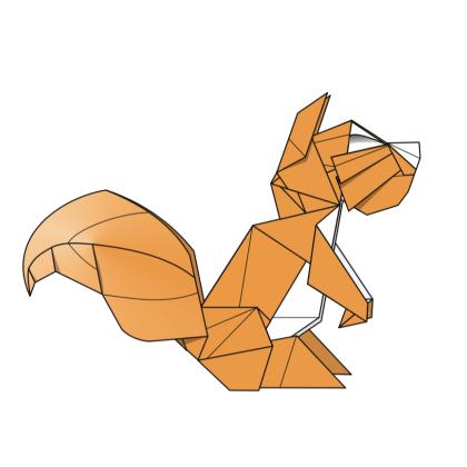 a cartoon-style squirrel