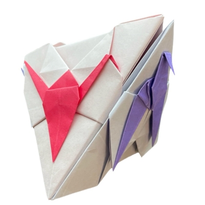 Crane inside a pyramid