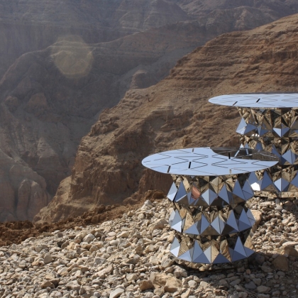 Metal Origami Table, from a single sheet of stainless steel